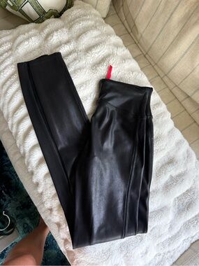SPANX Faux Leather Leggings - Black